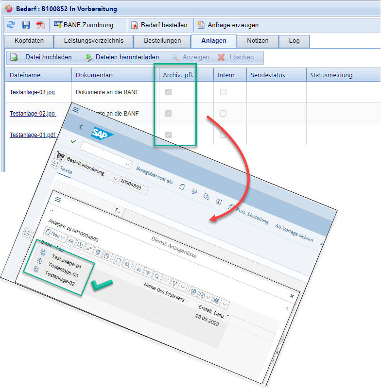 Dokumente zur BANF in SAP archivieren.png